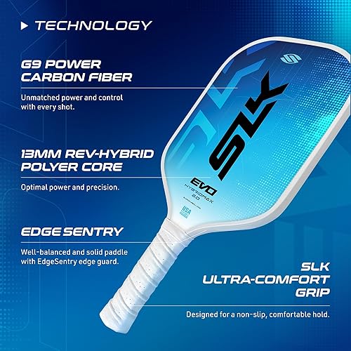Miniatura 4 de Selkirk Sport SLK Evo Pickleball Paddles  Evo Power, Control and Hybrid  Fiberglass or Carbon Fiber Pickleball Paddle