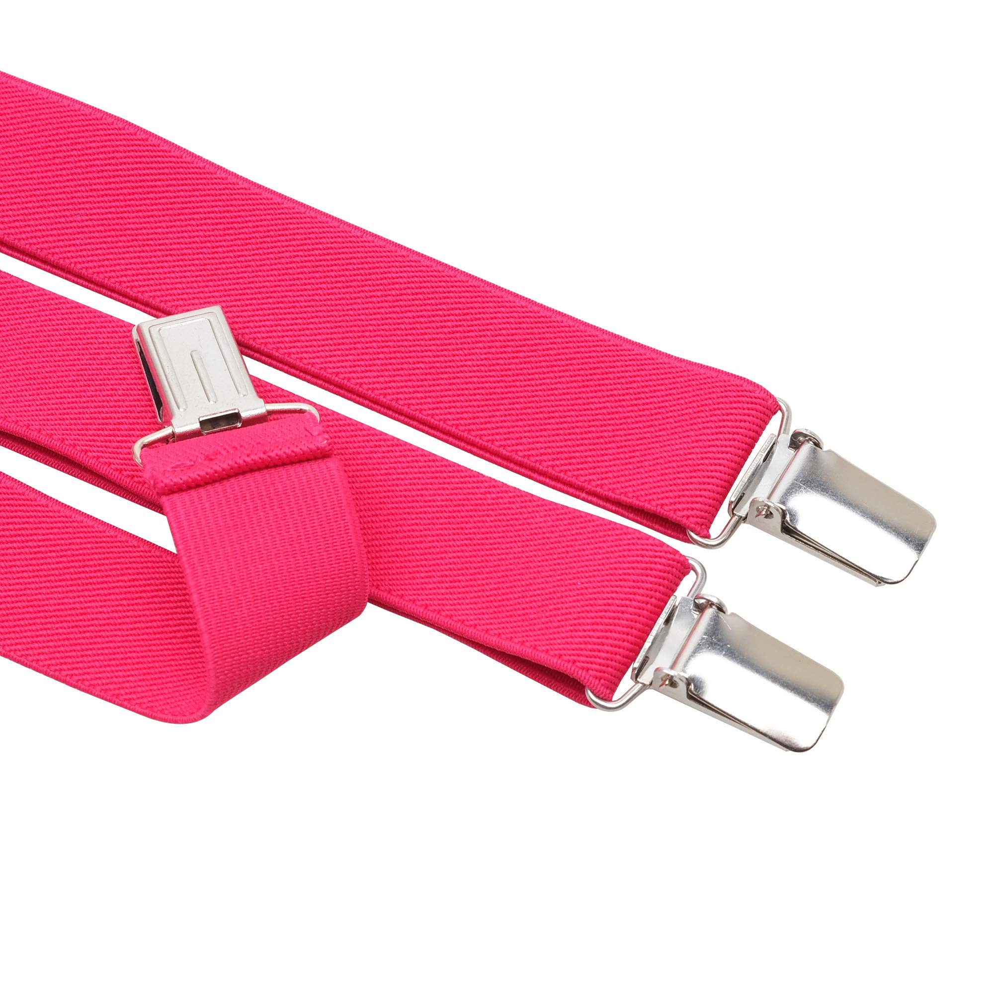 'Action Ward Womens Suspenders Y Back Style 1'' Width - Comfortably Adjustable Elastic Straps and Metal Clips'