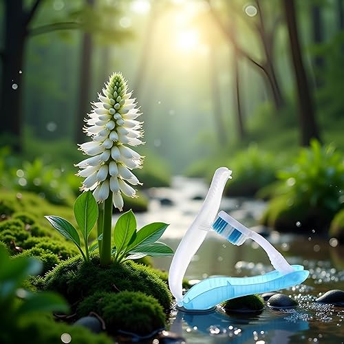 Miniatura 4 de JJLFresheners Cepillo de dientes plegable de viaje, mini cepillo de dientes portátil con cerdas medias suaves para acampar Diseño útil Cepillos de