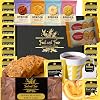 Luxury Tea & Cake Gift Set - Food Gift Hamper with Everyday Tea, Premium Genoa Fruit Cake, Border Biscuit Selection and All Butter Sweethearts - 23 Items in Gold Embossed Gift Box