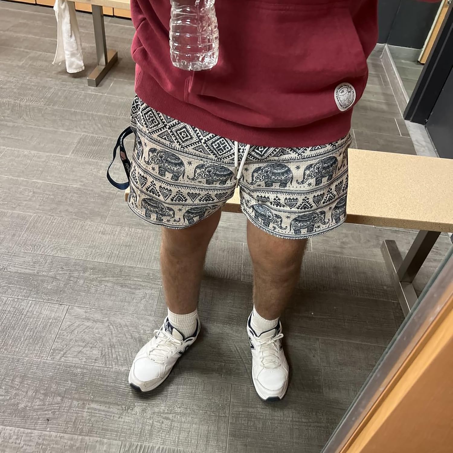 BOOMLEMON Mens Mesh Graphic Print Shorts Casual Fashion Cool Shorts Retro Active Gym Streetwear Short Pants - Image 3