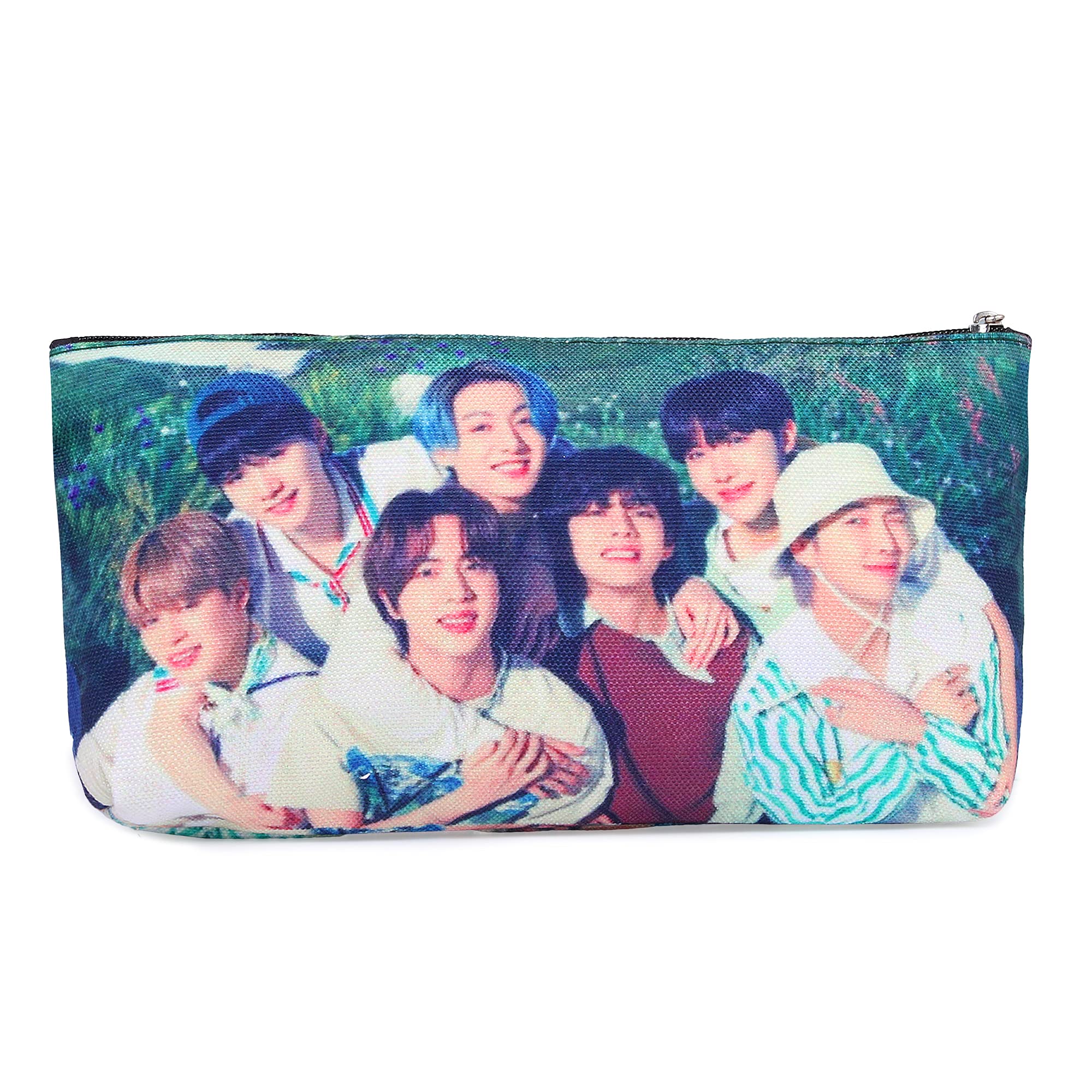 TheFanExpress.com Polyester Pop S Bangtan Boys Pencil Case Pouch Coin School Supplies Stationery Zipper Bag (Style 2) - Multicolor