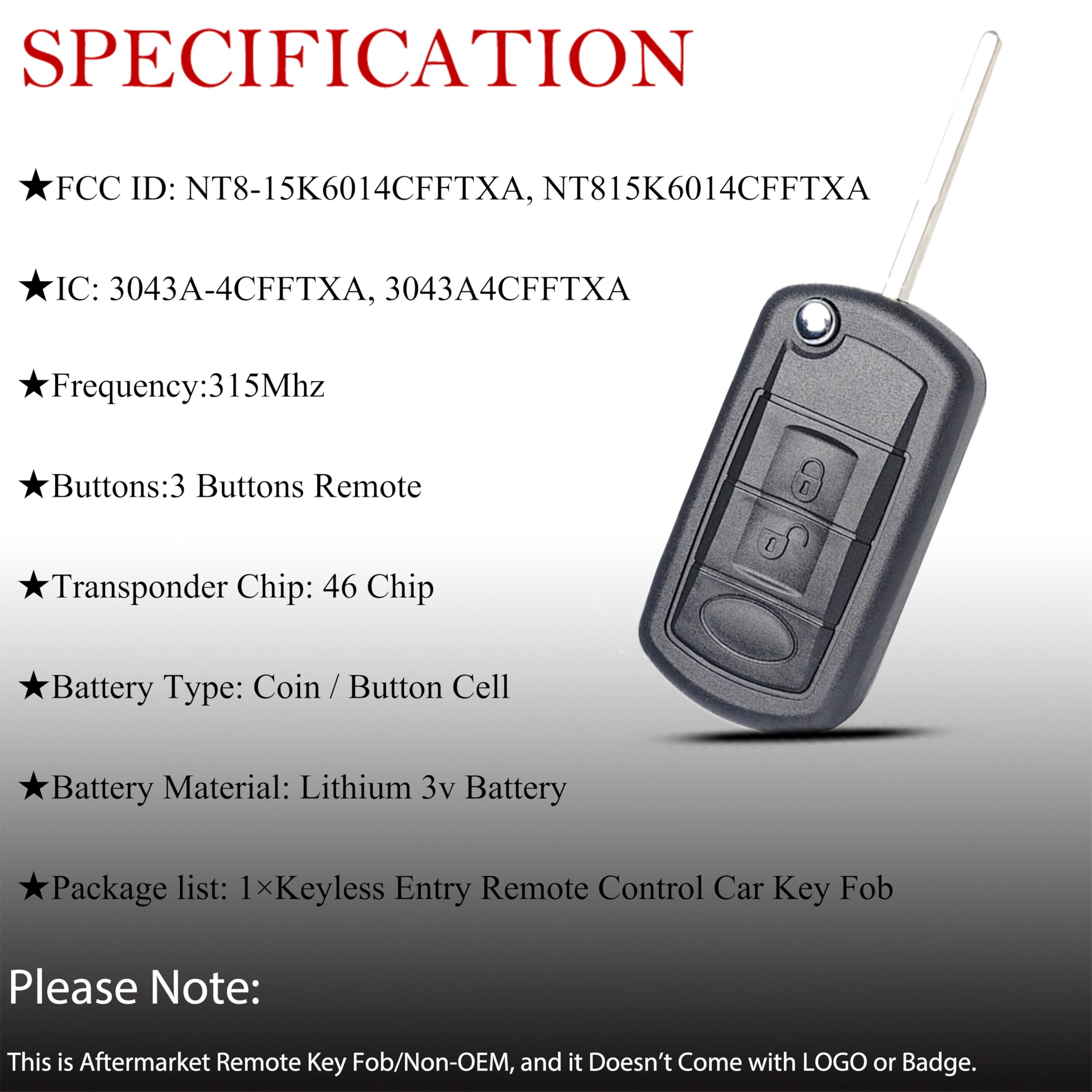 Amazon.com: MechanMagic Key Fob Remote Replacement Fits for Land