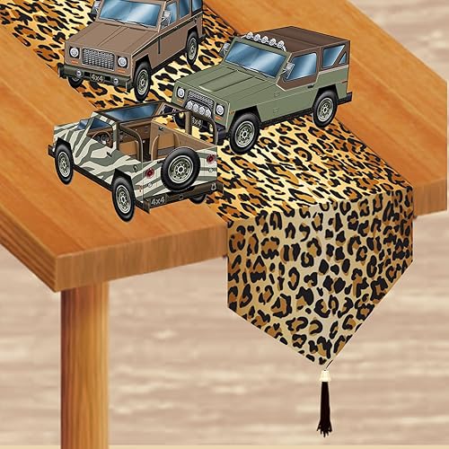 Miniatura 5 de Beistle Camino de mesa con estampado de leopardo