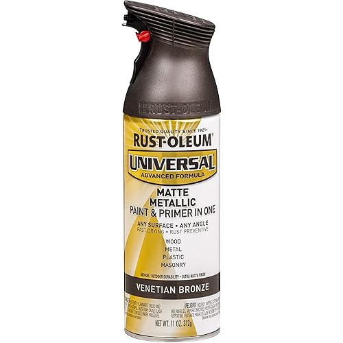 Rust-Oleum 353092 Universal All Surface Metallic Spray Paint, 11 oz, Matte Venetian Bronze