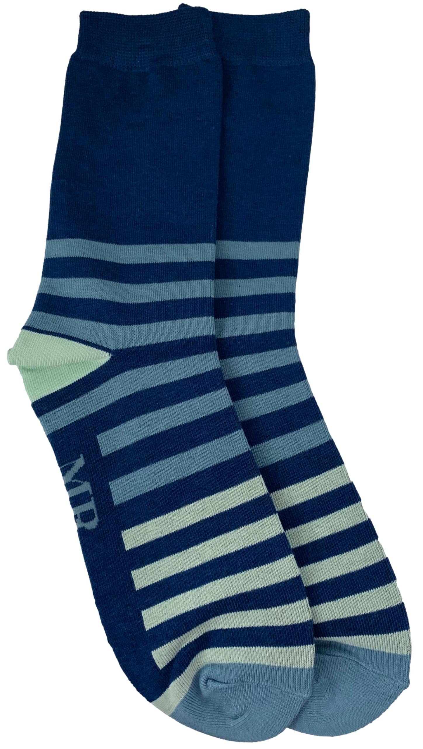 Purple Possum® Mens Socks Striped Novelty Fun Cotton Bamboo Blend Stripes Stripy UK Size 7-11 (Blue)