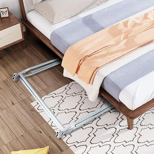 Miniatura 5 de Tangkula Perchero extensible para ropa, resistente y plegable con barra para colgar ajustable, colgador de ropa rodante para oficina en casa
