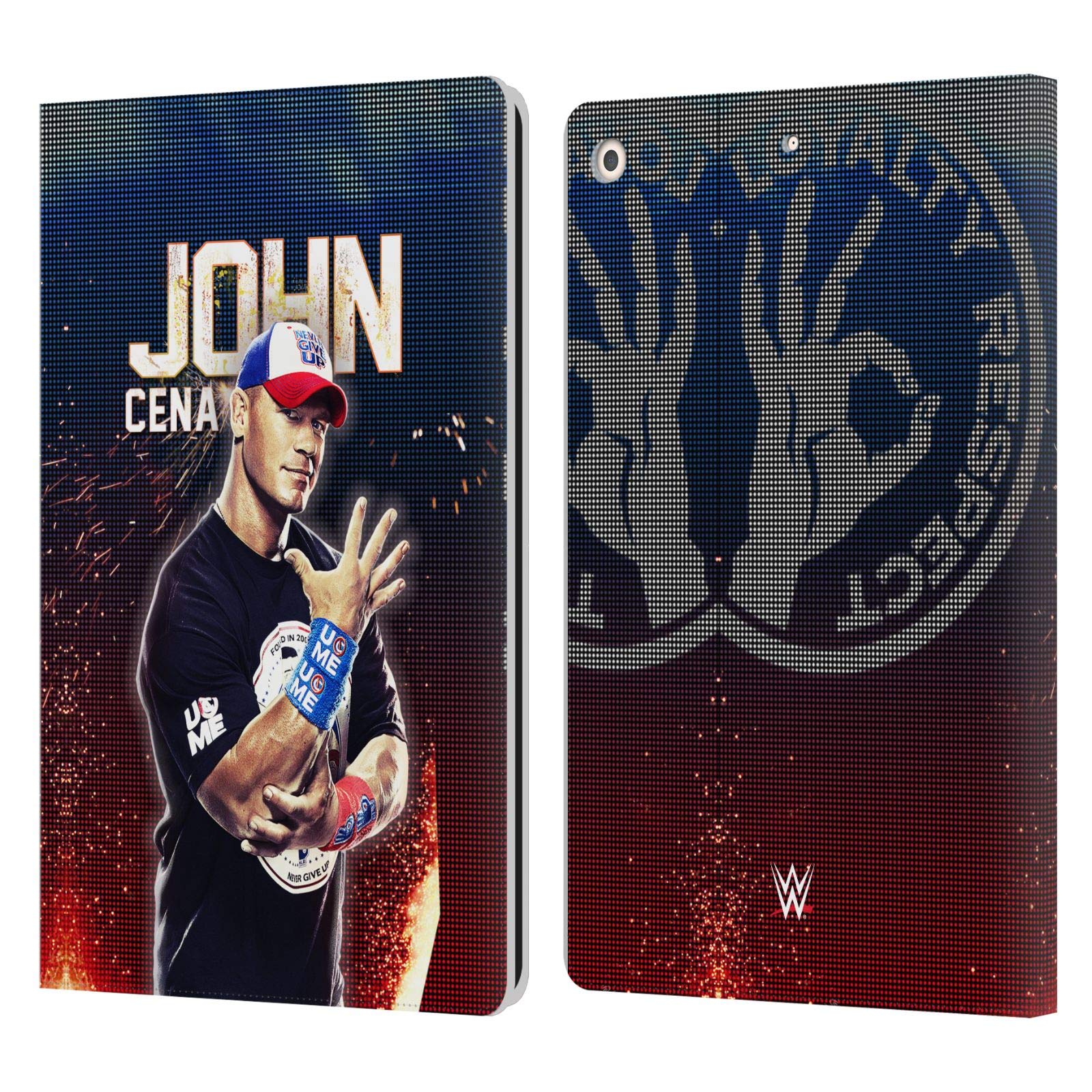 Head Case Designs Officially Licensed WWE John Cena Superstars Leather Wallet Case Compatible With Apple iPad 10.2 2019/2020/2021