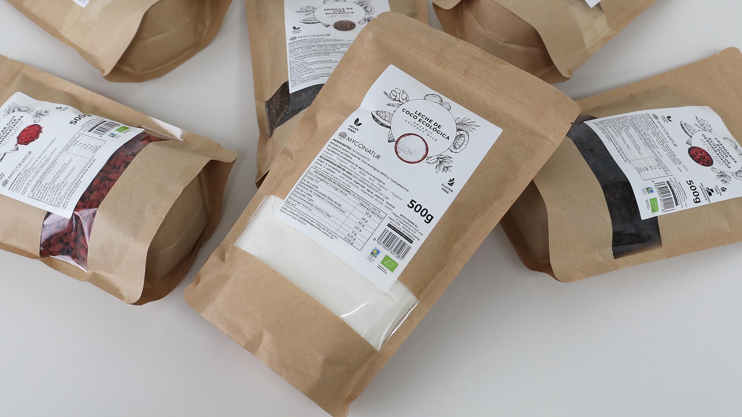Leche de coco ecológica Myconatur 500gr BIO Sin gluten Vegana