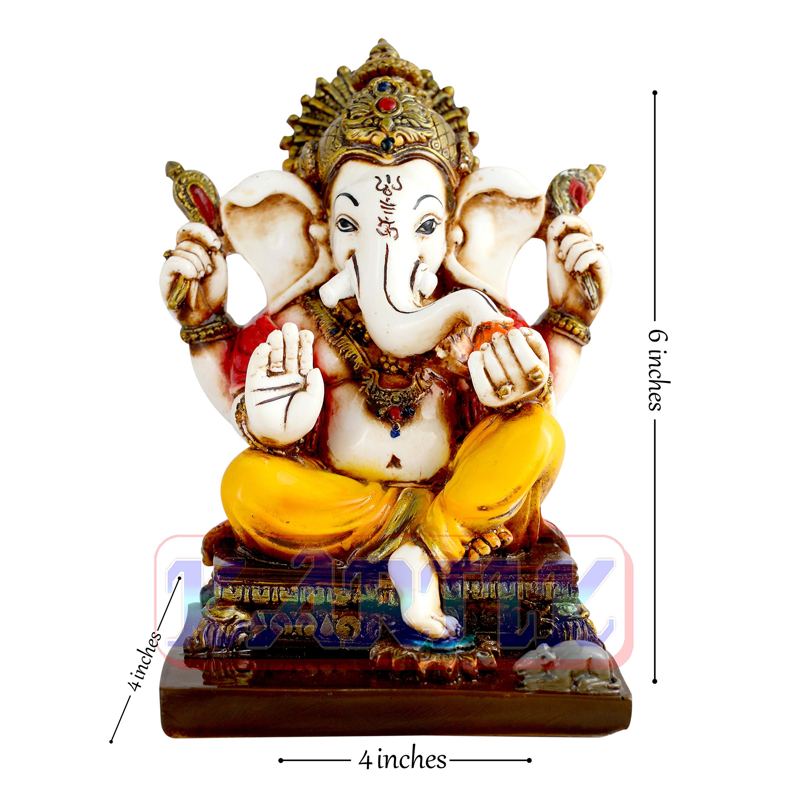 Lord Ganesha Idol - Multicolor Decorative Statue -5 Lord Ganesha Idol - Multicolor Decorative Statue -5