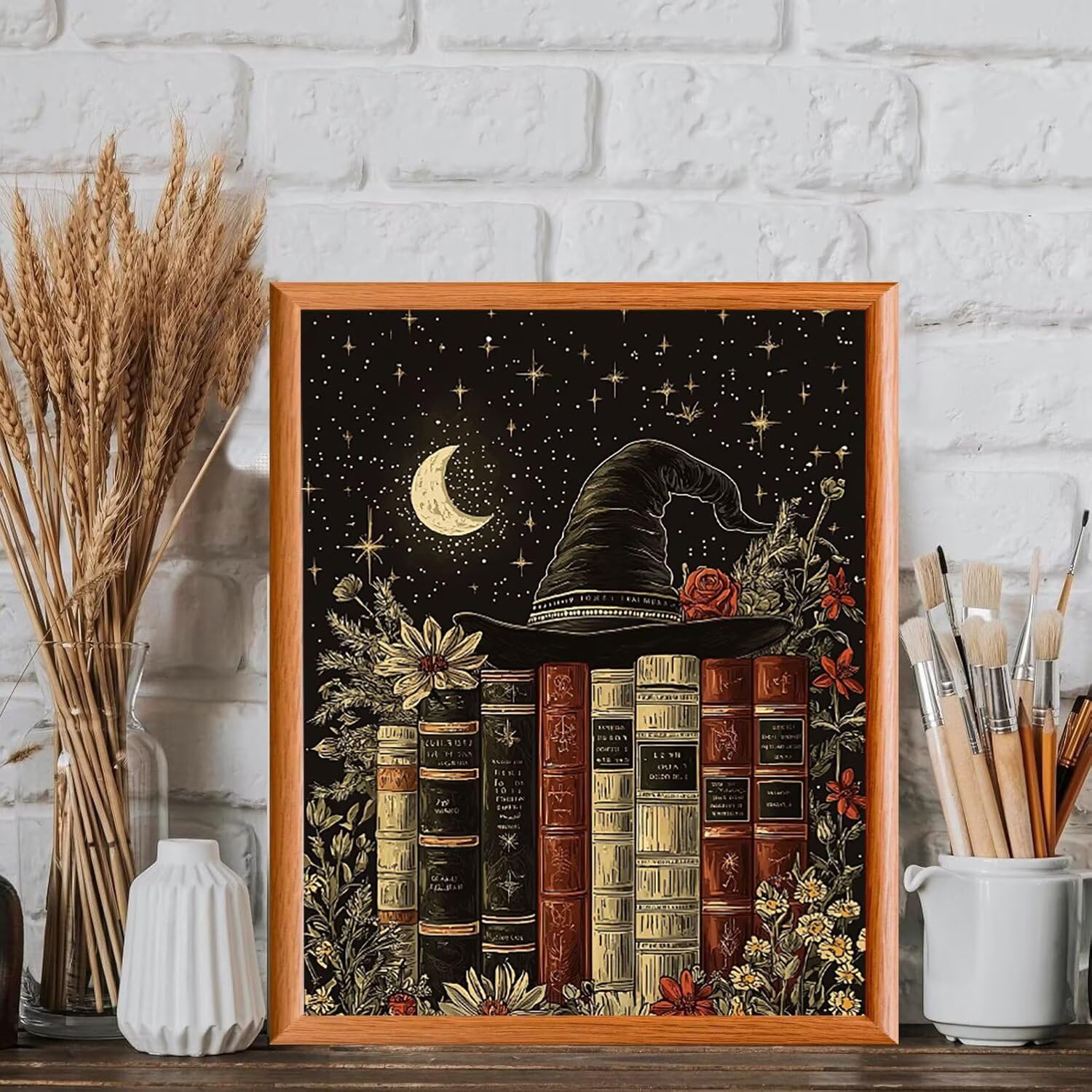 WEISHIWE Livre et lune Peinture Numero Adulte Kits, 80x100cm m-889