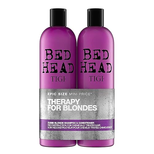 Miniatura 1 de TIGI Bed Head Dumb Blonde Champú y acondicionador reconstructor Duo – 25.36 oz cada uno, paquete de de 2