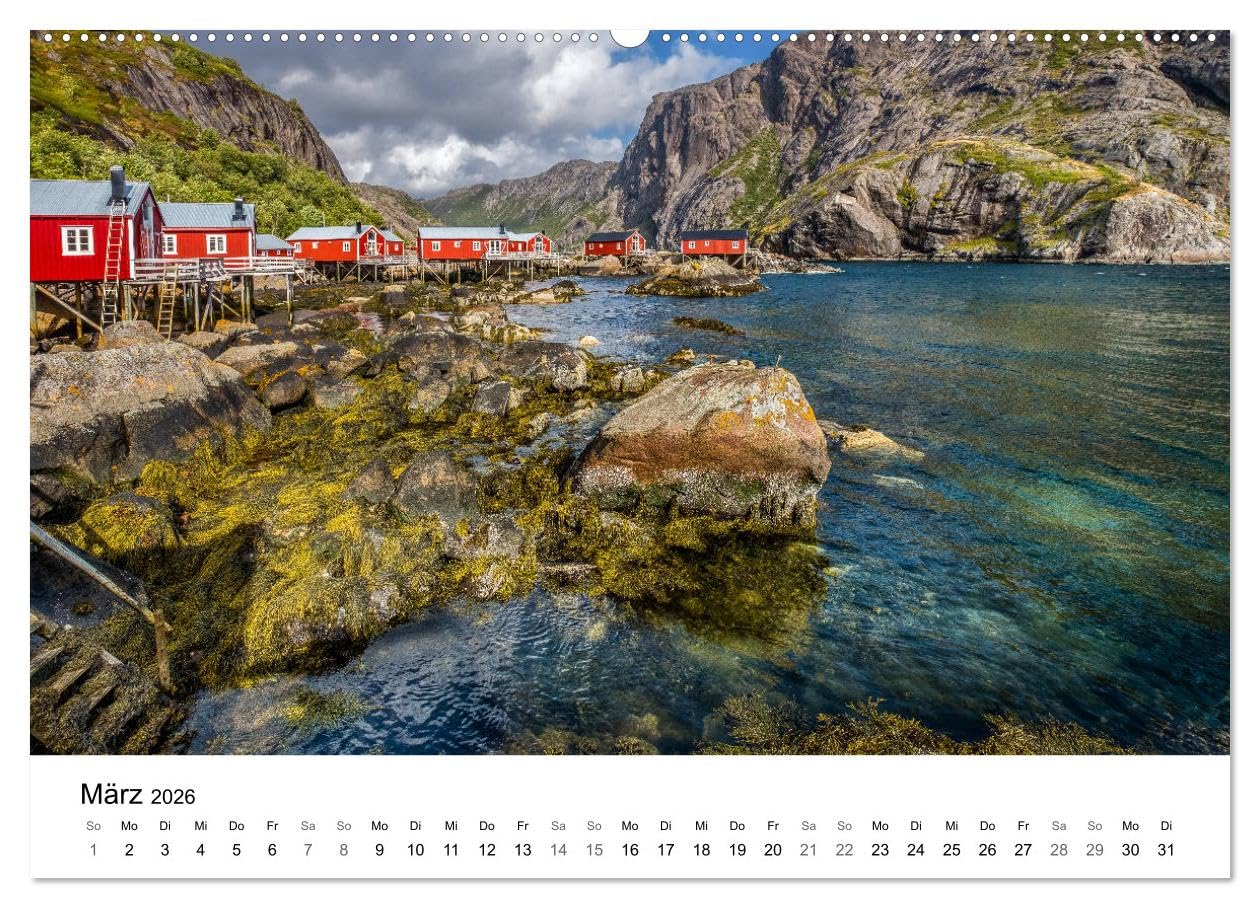 NORWEGEN - NORDMEER LANDSCHAFTEN (Wandkalender 2026 DIN A2 quer), CALVENDO Monatskalender: Fotografien - Norwegen - Nordmeer Landschaften (CALVENDO Orte)