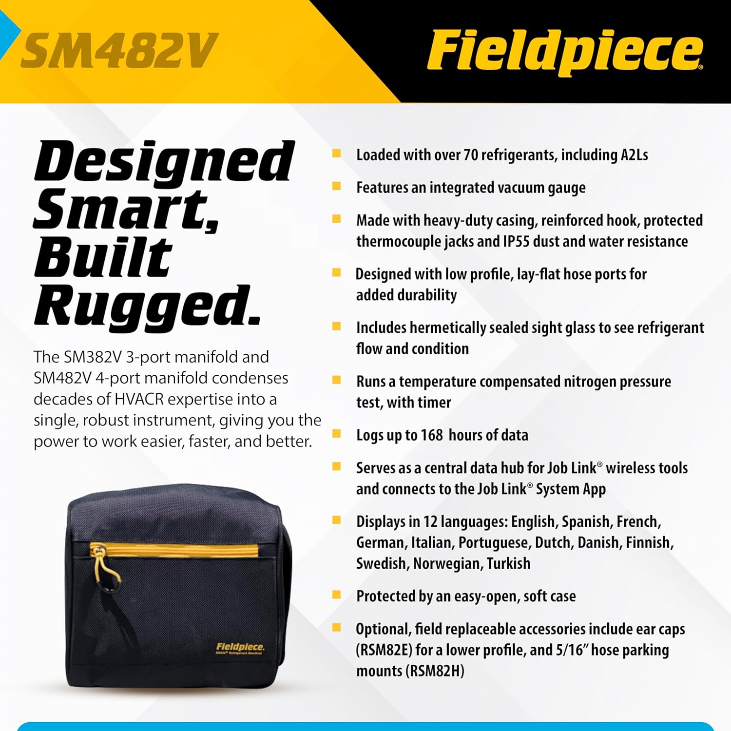 Fieldpiece SM482V with included soft case