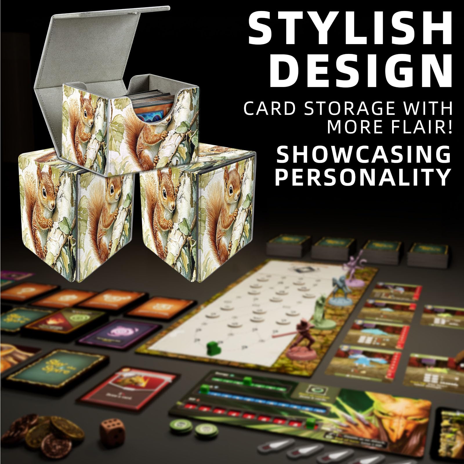 Amazon.com: ETLKJVBL for MTG Card Storage Solution, Little Squirrel for  Commander Decks, High Capacity Anime Card Sleeves for Mtg Deck Box Set of 2  : Toys & Games