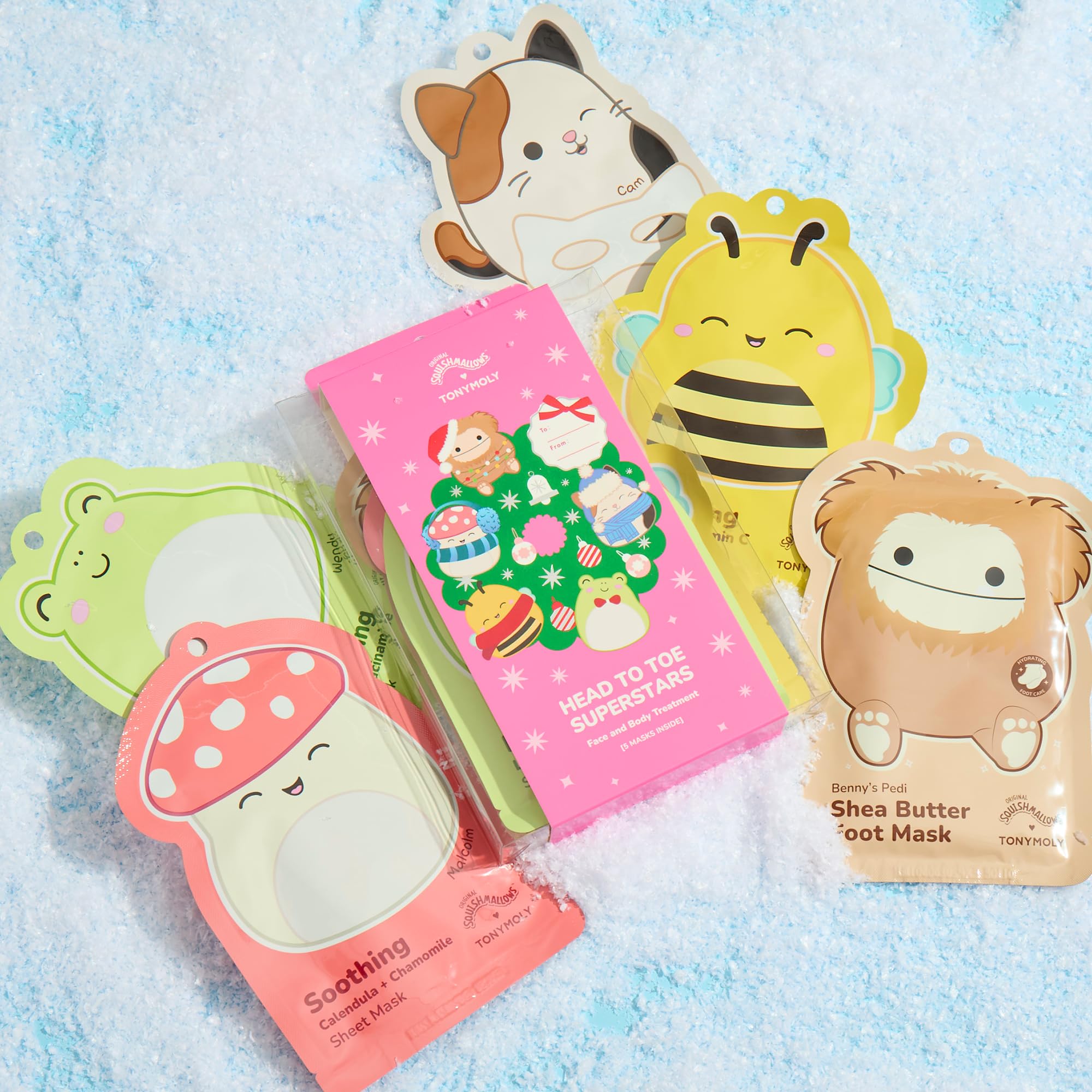 Amazon.com: TONYMOLY x Squishmallows Head to Toe Mask Set – 5
