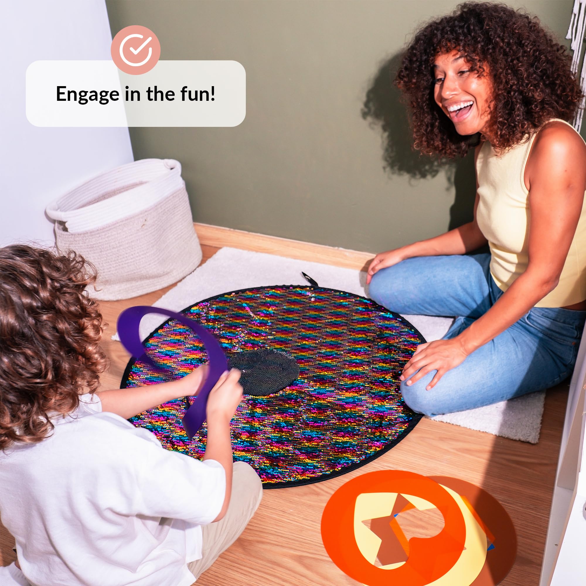 Ściana sensoryczna z tkaniny cekinowej | Must-have do pokoju sensorycznego | Ściana z cekinami | Ściana sensoryczna do klasy | Odwracalna tkanina cekinowa