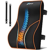 POOTACK Lombare Sedia Ufficio, Cuscino Ergonomico in Memory Foam, Cuscino Lombare Auto, Cuscino Lombare Auto, Supporto Schiena Sedia Gaming e poltrona reclinabile migliora la zona di comfort lombare