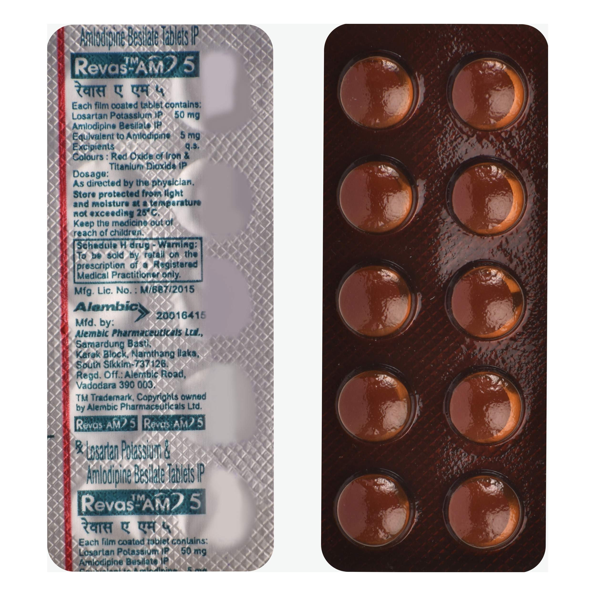 Revas-AM 5 - Strip of 10 Tablets