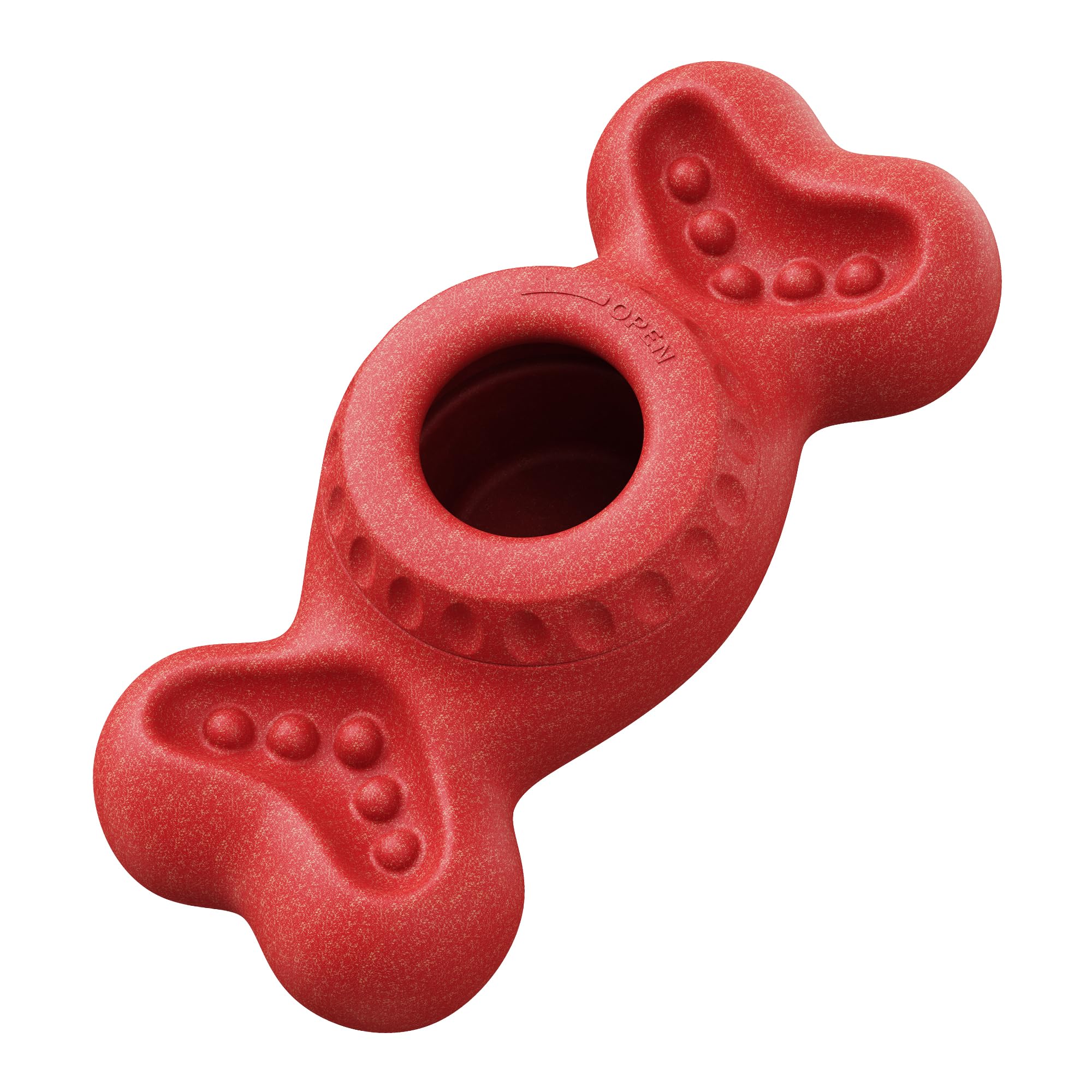 Niumowa Osso da Leccare per Cani - Gioco Interattivo Indistruttibile con Serbatoio Estraibile per Snack Surgelati, Antiansia per Cani Aggressivi, Promuove l'Igeine Dentale e Riduce la Noia(rosso)