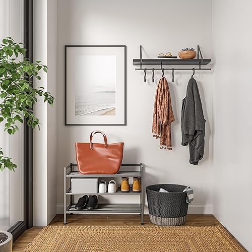 Miniatura 4 de Seville Classics Estante de almacenamiento independiente resistente para dormitorio, armario, entrada, organizador de dormitorio, estante apilable