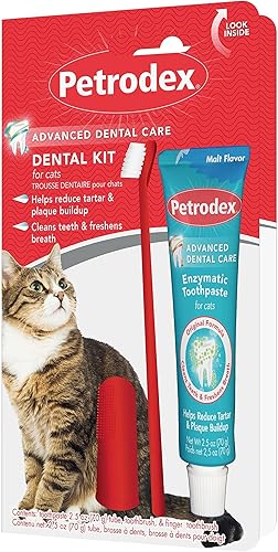 Kit dental Sentry de Petrodex para gatos, pasta de dientes de malta, 2.5 onzas