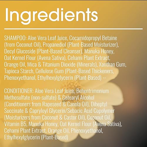 Miniatura 7 de Juego de champú y acondicionador para eccema y psoriasis para hombres y mujeres (paquete de 2) - Aloe Vera y miel de manuka para picazón suave,