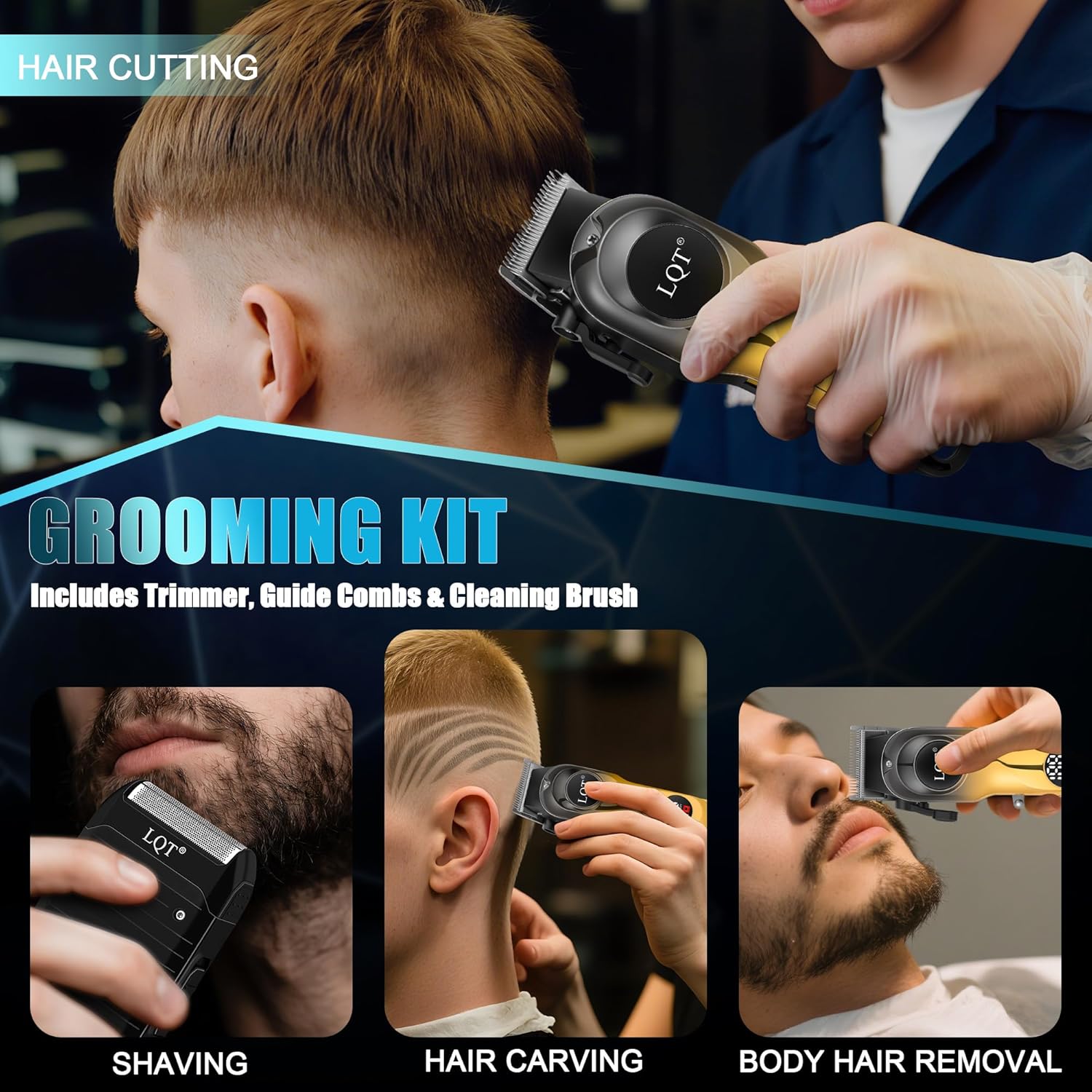 Hair Clipper Set Professional Hair Trimmer Electric Foil Shaver Razor for Men Haircutting Machine for Barber Clippers and Trimmers Grooming Kit Nose Body Hair Trimmer