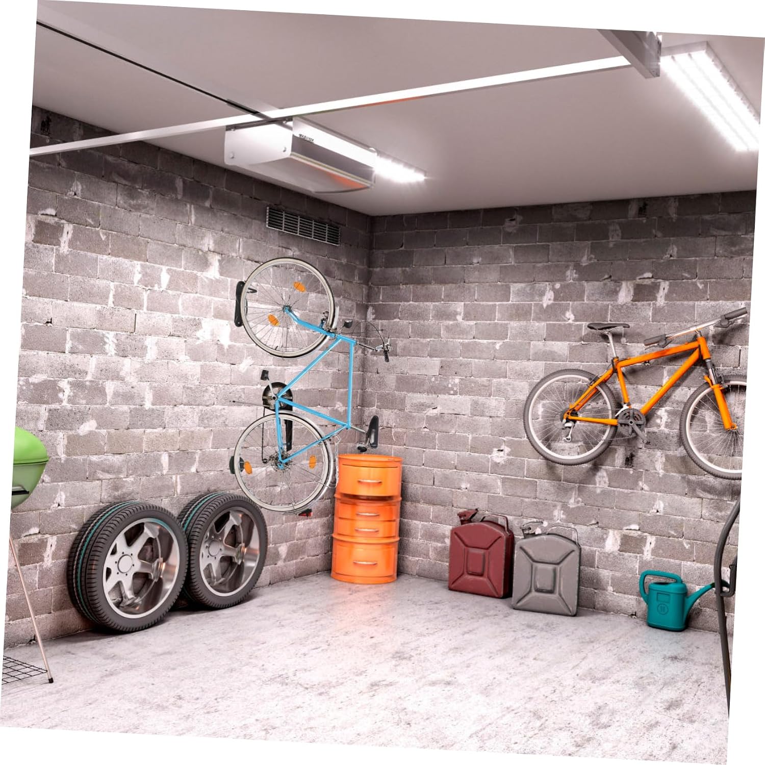 1Set Wear Resistant Bike Hook Wall Mounted Household Bike Holder Sturdy Design for Capacity Space Saving Bike Accessory for Garage Indoor Use