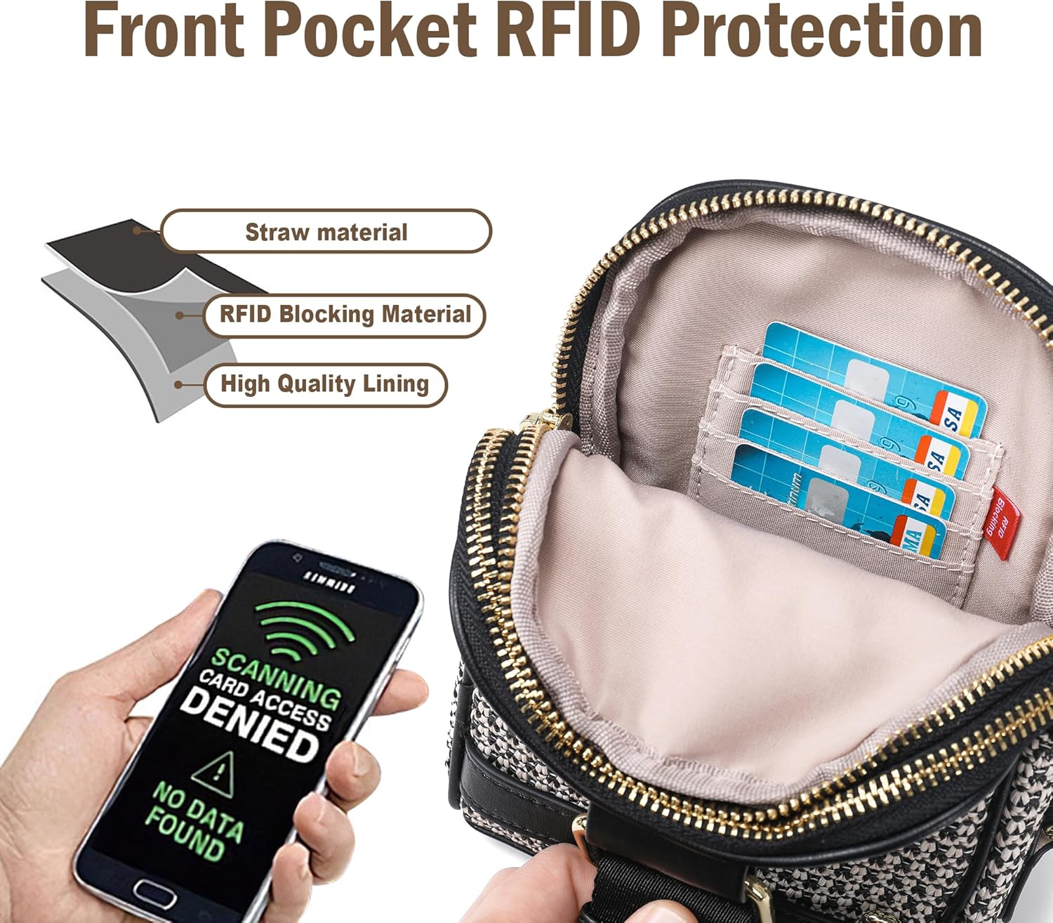 INICAT Small Faux Straw Crossbody Bag for Women, Lightweight Summer Beach Sling Purse for Everyday Errands and Casual Outings - Image 4