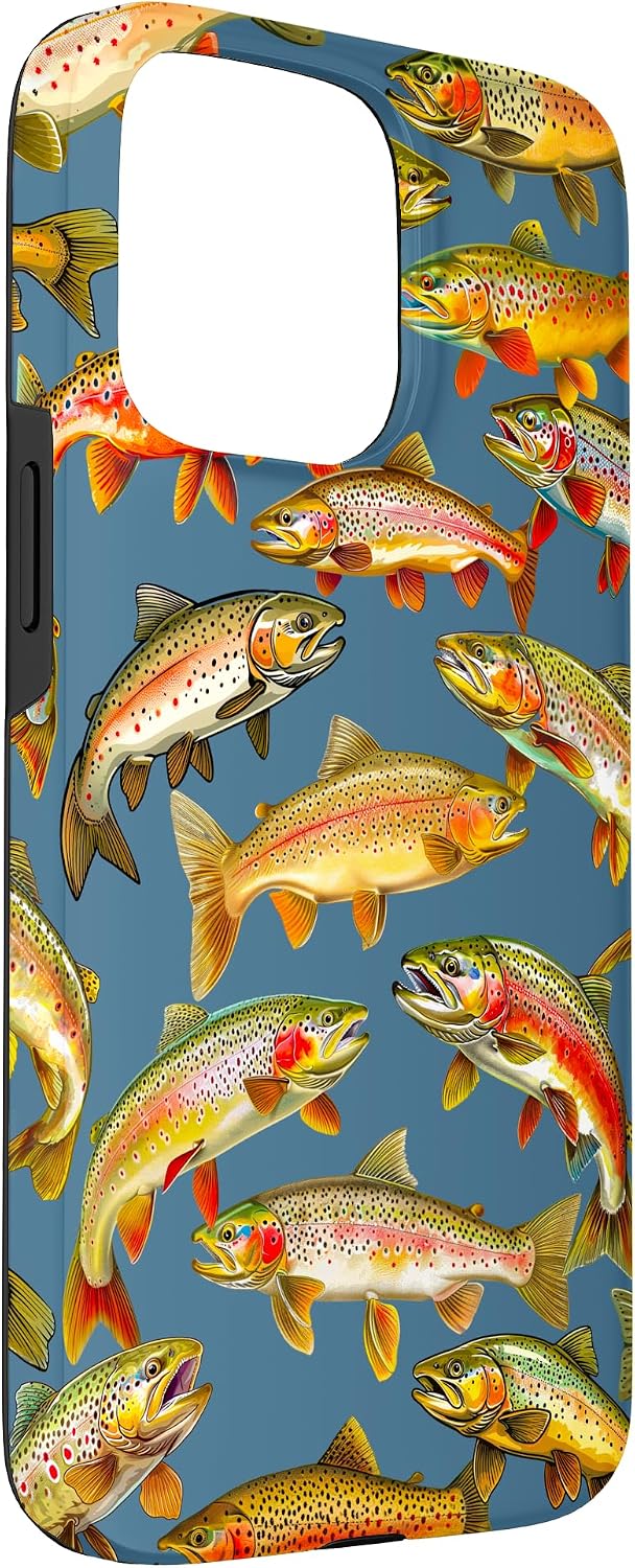 Fishing Fisherman Trout Fishing Case for iPhone 15 Pro Max