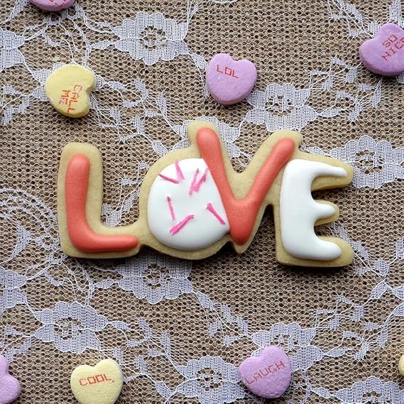 LOVE sign Cookie Cutter, Premium Food-Grade Stainless Steel, Dishwasher Safe