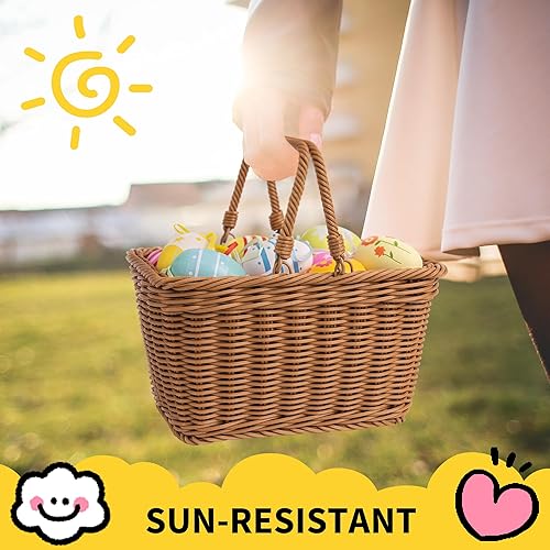 Miniatura 8 de GRANNY SAYS Cesta de bicicleta para niños, canasta delantera para bicicleta para niños, pequeña canasta de mimbre para niños y niñas, cesta pequeña