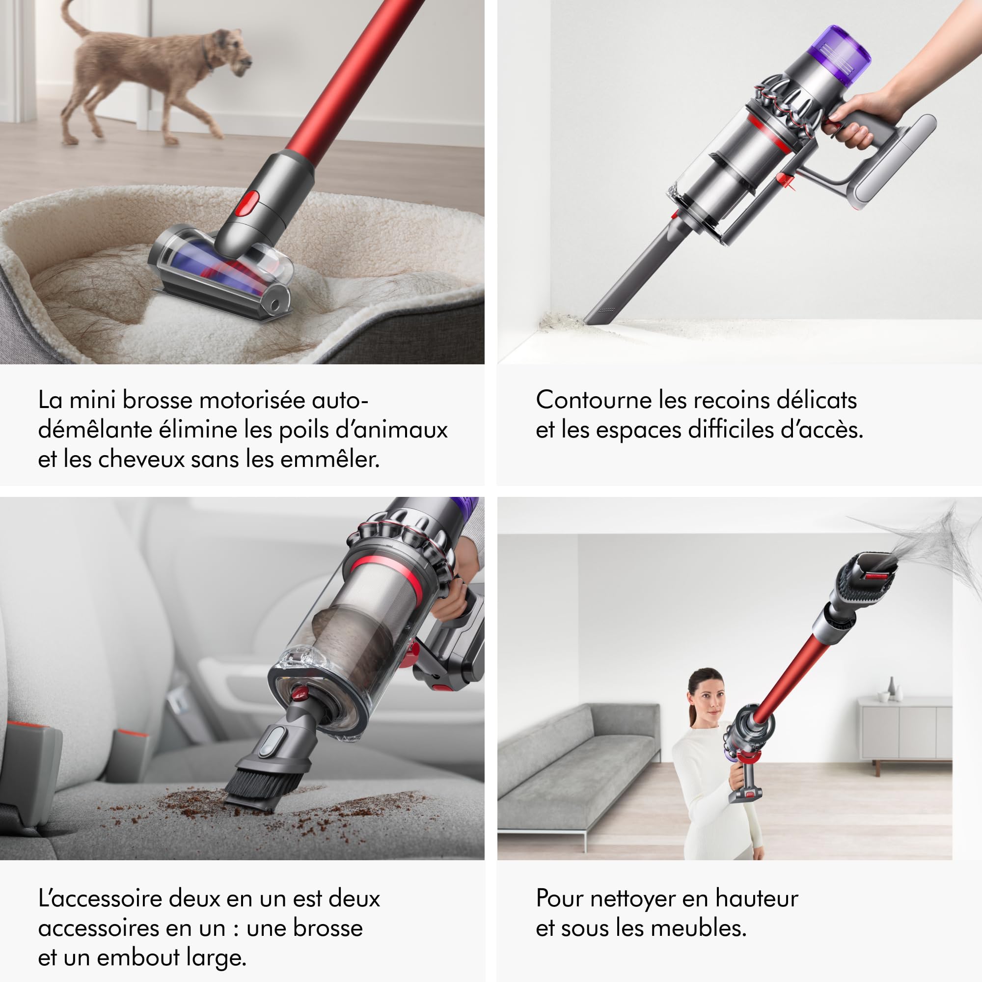 Dyson V11™ Fluffy aspirateur sans Fil – 185 Airwatts, 60 Min d’autonomie, Technologie Anti-emmêlement, aspirateur à Main et sols