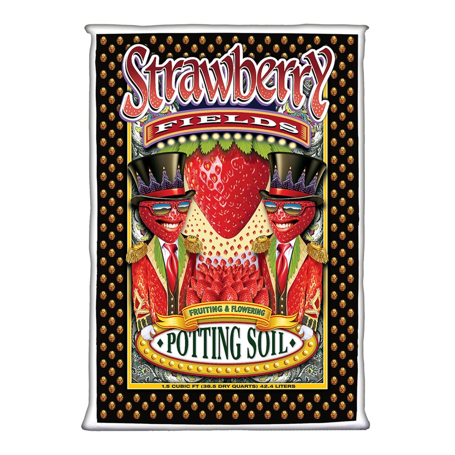FoxFarm Strawberry Fields Fruiting Flowering Potting Soil 1 5cu ft - Use to Increase Blooms Fruits and Berries