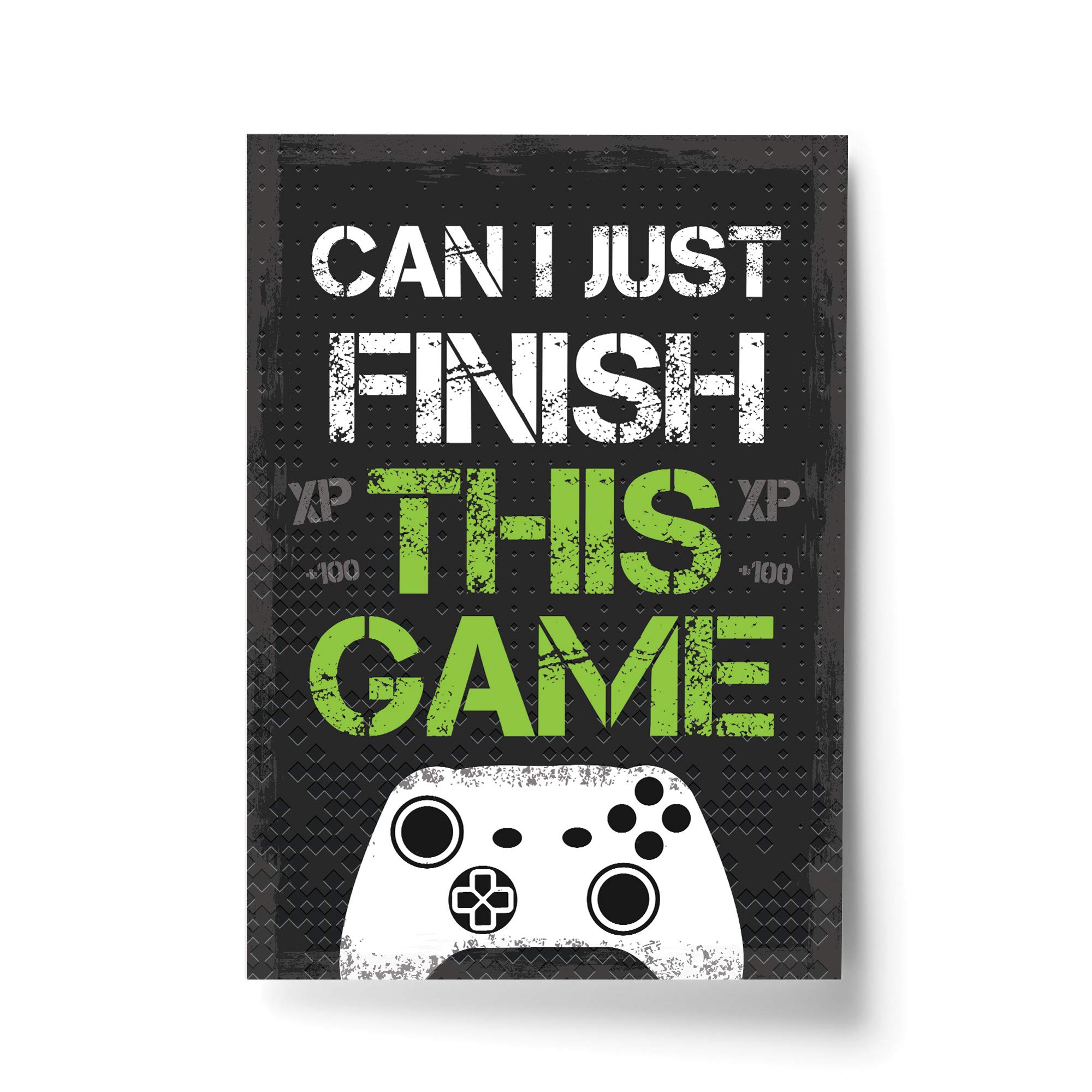 RED OCEAN Gaming Framed Prints Gaming Sign For Boys Bedroom Man Cave Games Room Sign (A4 Print Only - Finish The Game Dark Grey XB)