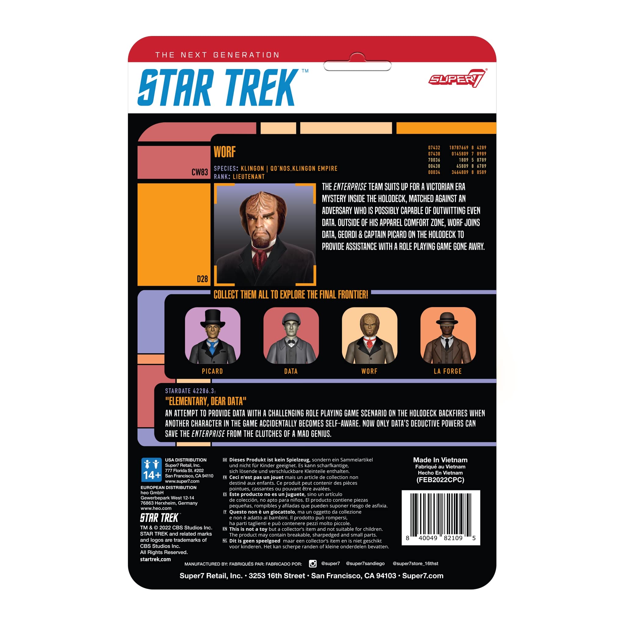 SUPER7 Star Trek: The Next Generation Victorian Worf - Image 3