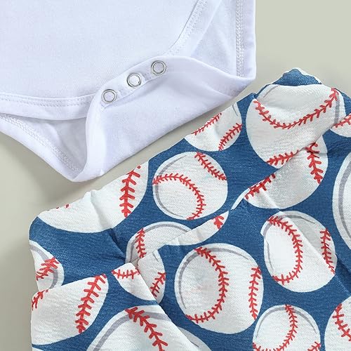 Miniatura 6 de LXXIASHI Traje de béisbol para niña recién nacida, disfraz de niña pequeña para fanáticos más grandes, conjunto de mameluco con diadema para bebé
