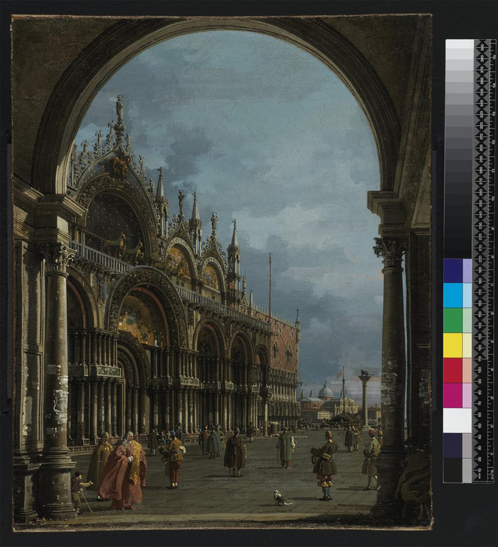 SERENDIPITP Abstract Painting Mural Print Picture Wall Decor Painting St. Mark's Venice by Antonio Canal Vintage Wall Artwork for Home Decor 60x90cm