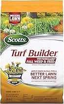 Scotts Turf Builder WinterGuard Fall Weed & Feed5, Weed Killer Plus Fall Fertilizer, 12,000 sq. ft., 33.84 lbs.