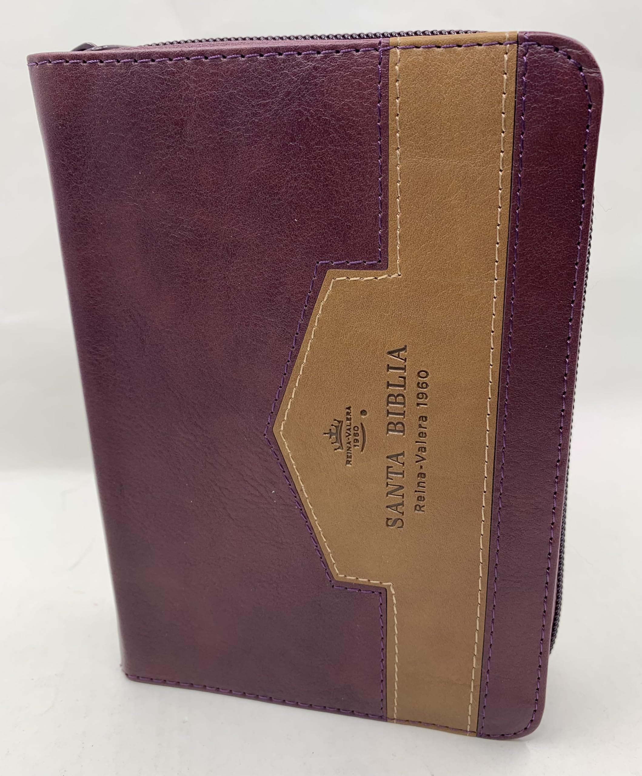 Biblia de bolsillo riena valera 1960 imit piel vino/café con índice 8 puntos