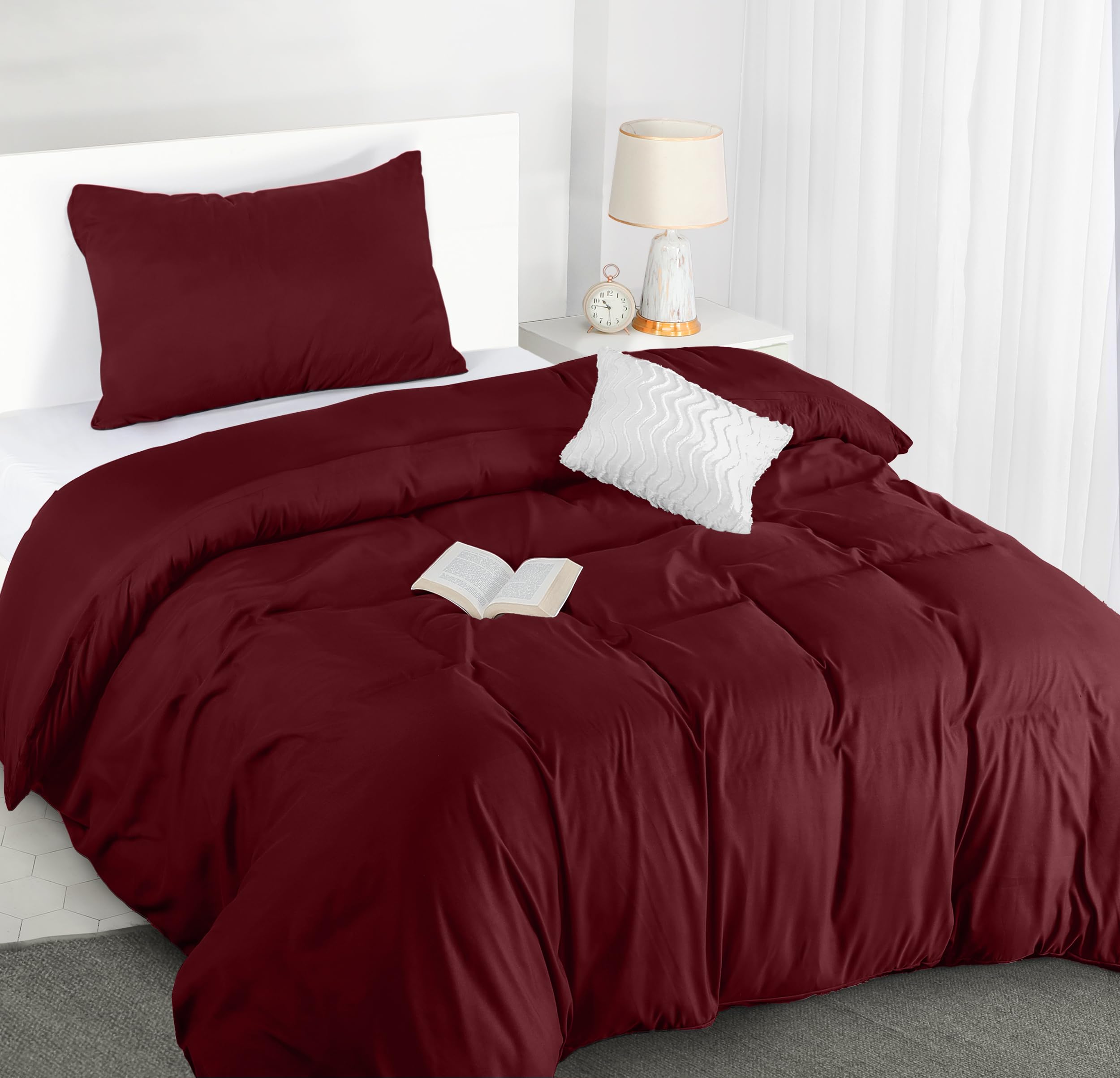 Utopia Bedding Duvet Cover Double - Soft Microfibre Polyester - Bedding Quilt Cover Set, with Pillow cases (Grey) — view 50