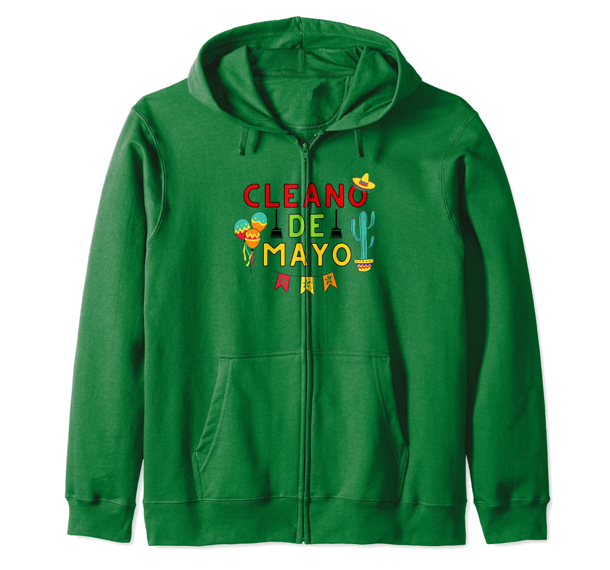Cleano De Mayo Festive Cinco De Mayo Cleaning Janitor Fun Zip Hoodie