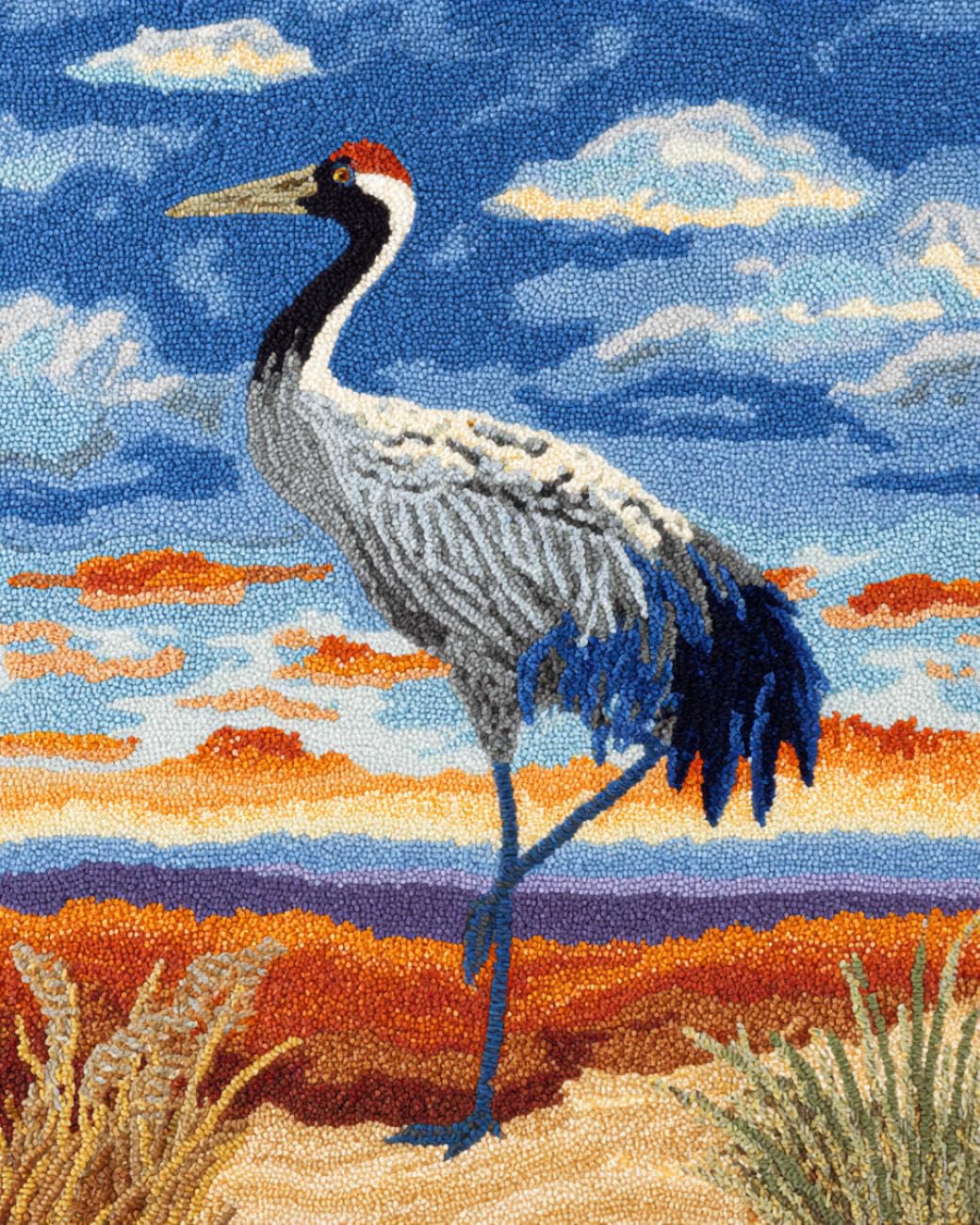 AMBATTERY Latch Hook Tapestry Kit Birds and Landscapes 55x75cm