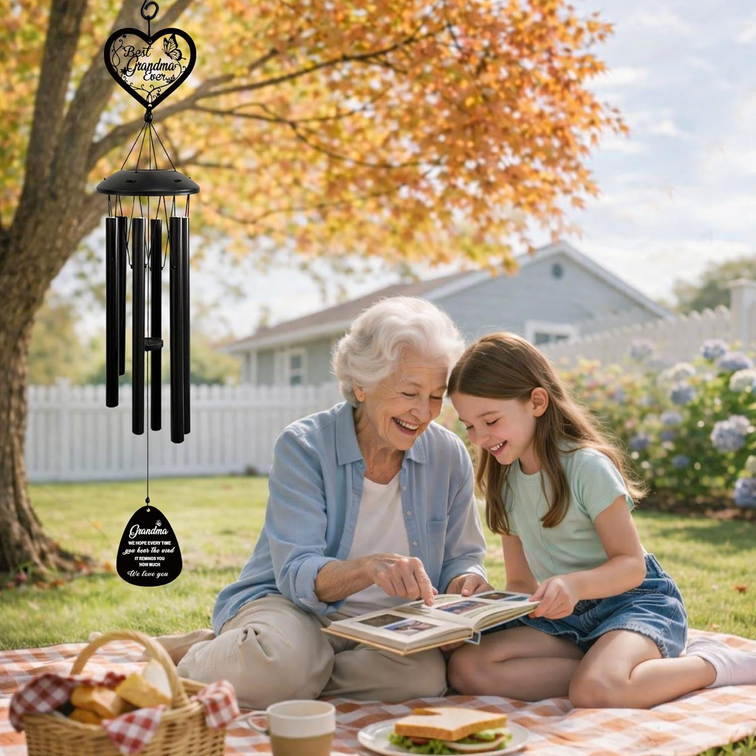 Wind Chime Gifts for Grandma for Grandma from Grandkids Grandma Birthday Gifts Outdoor Wind Chimes for Garden Yard Patio Porch Decor