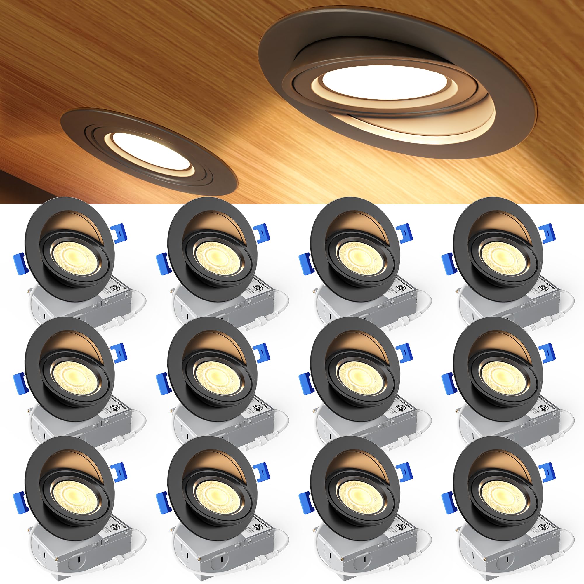 Ensenior LED Recessed Lights - 4 Pack -13
