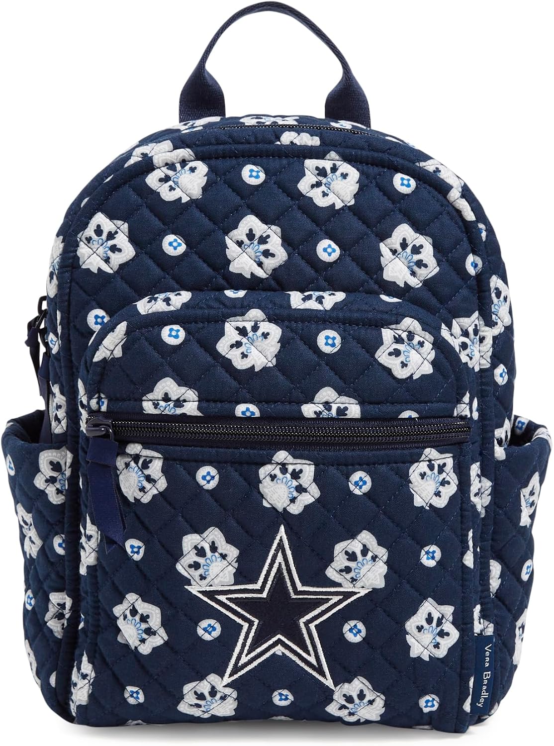 Vera Bradley Women's Cotton Nfl Small Backpack (Multiple Teams Available), Dallascowboysonblue/Graybandana, One Size