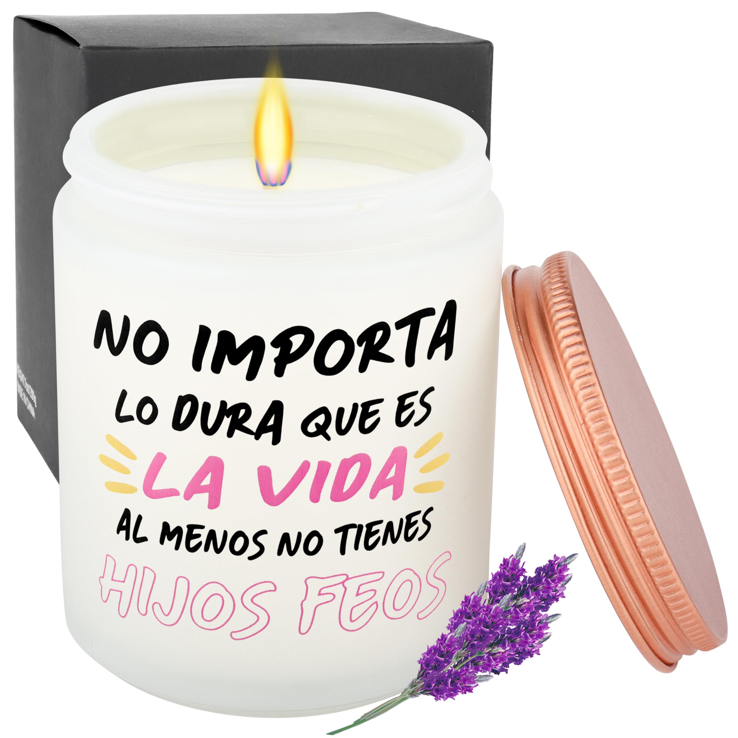 Rebundex Regalos para Padres Regalos para Madres Regalos Para Abuelos Regalo Abuela Regalo Madrina Regalos Padrinos, Velas Aromaticas para Regalo Dia del Padre Dia del La Madre