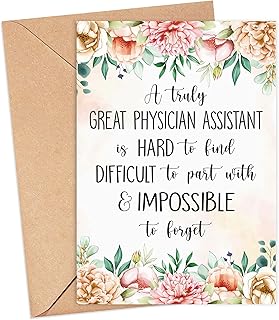 Emily gift Physician Assistant Card - Physician Assistant Leaving Card - A Truly Great Physician Assistant Is Hard To Find - Farewell Card - Appreciation Card - Retirement Card