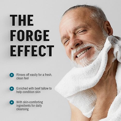 Miniatura 5 de FORGE SKIN Jabón facial de ternera para hombres a base de talla  Limpiador facial hidratante nutritivo matutino  Hidratante de limpieza suave para